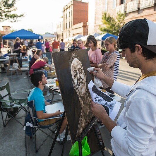 Art event in Sheridan, Wyoming.