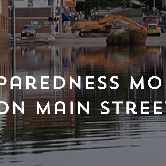 flooding in a rural Main Street