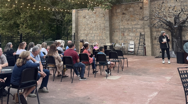 Attendees at the 2023 Appalachian Big Ideas Festival watch a presentation